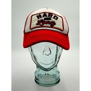 Hard and Long Adult Baseball Cap Red White Trucker Hat Spirit Halloween Snapback